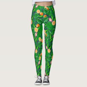 Legging Padrão tropical, beija-flores