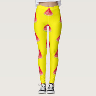 Legging Padrão tropical da Comida de Verão da fruta de mel