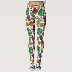 Legging padrão uniforme de fruta Padrão da superfície da