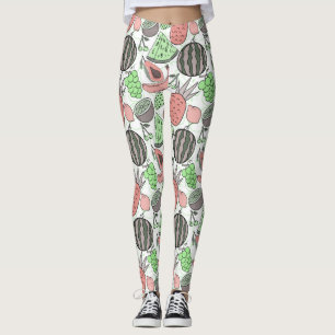 Legging padrão uniforme de fruta padrão da superfície da
