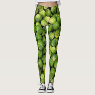 Legging Padrão vegetal verde de germinação em Bruxelas