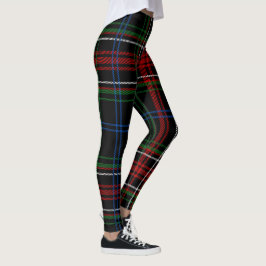 Legging Padrão Verificado de Tartan Buffalo Xadrez Negra V