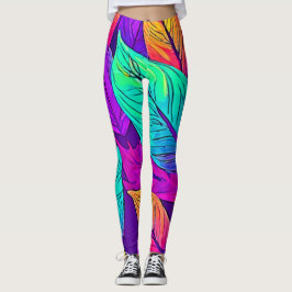Legging Padrão Vivid Leaf
