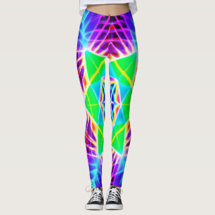Legging Padrão vívido colorido