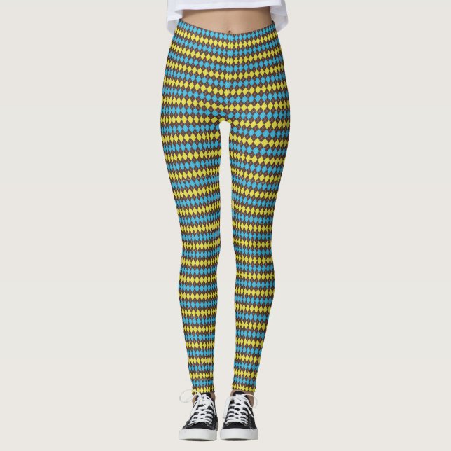 Legging Padrão Xadrez Escocês dos Anos 70 (Frente)