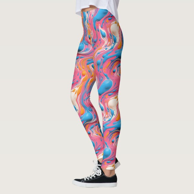 Legging Padrão xadrez líquido fofo (Esquerda)