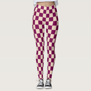 Legging Padrão xadrez marrom e bege