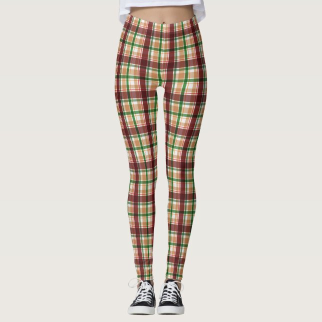 Legging Padrão Xadrez Outono (Frente)