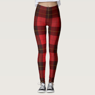 Legging Padrão Xadrez Tartan do Clã Escocês Wallace