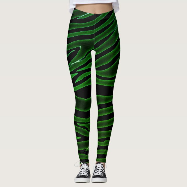 LEGGING PADRÃO ZEBRA PRETO (Frente)