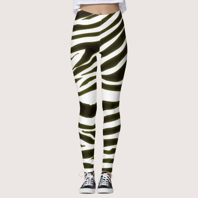 LEGGING PADRÃO ZEBRA PRETO (Frente)