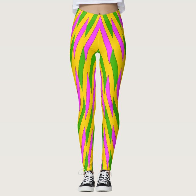 Legging Padrão zigzag multicor "Perna Ratti_Creative_Arts (Frente)