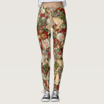 Legging Padre Christmas Collage<br><div class="desc">Uma colagem de sucata vitoriana festiva feita de vários Santas,  Pai Natal e Ruas.</div>