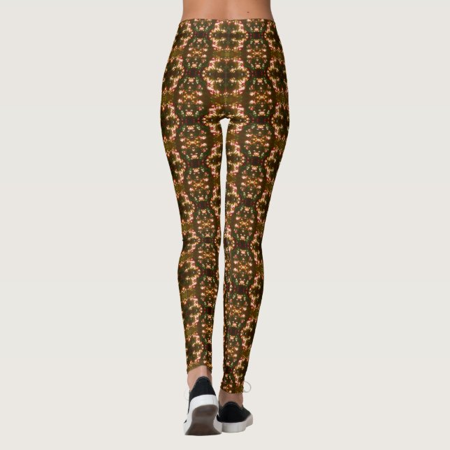 Legging Padrões 22 das Luzes de Natal do Sunrise (Verso)