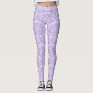 Legging Padrões das Pérolas de Vintage da Lavanda Roxa