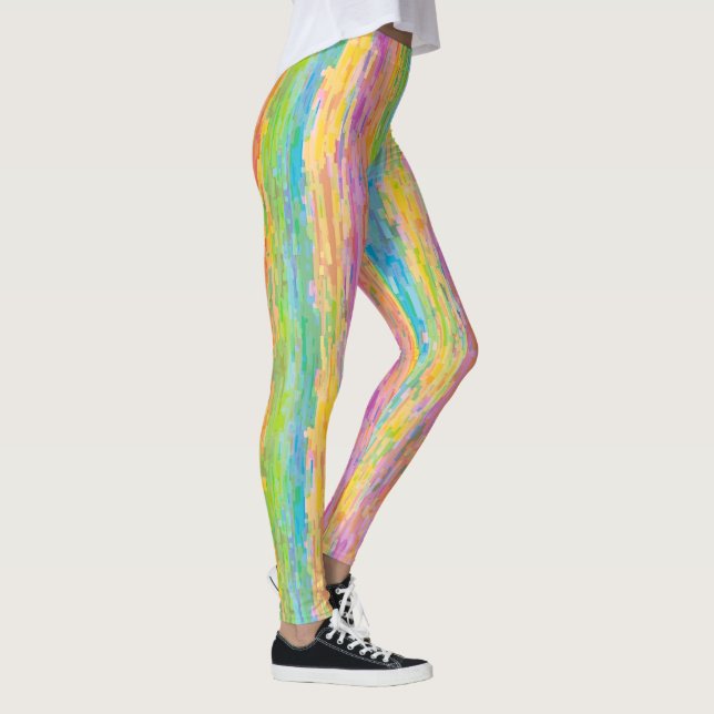 Legging Padrões de arte de linchamento de cores estranhas (Direita)