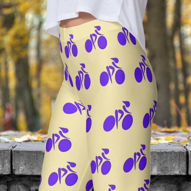 Legging Padrões de ciclismo impressionantes mulheres branc (Womens Cycling on Vanilla White Leggings)