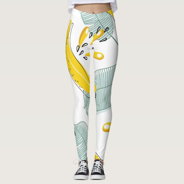 Legging Padrões de colheita de bananas suculentas (Frente)