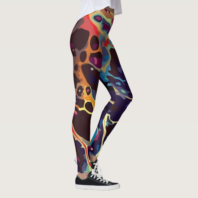 Legging padrões de design abstrato (Direita)