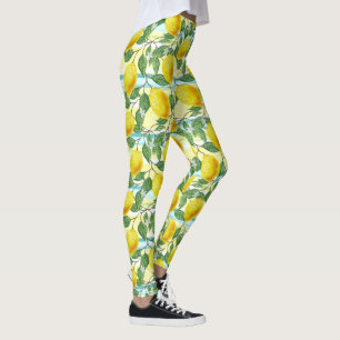 Legging Padrões de Fruta de limões tropicais de verão d