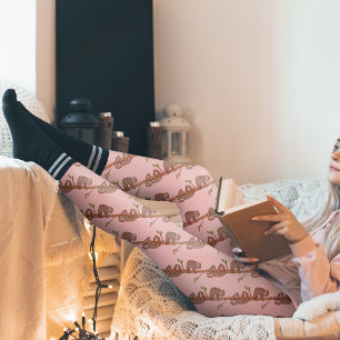 Legging Padrões De Lama De Bebê Com Sono