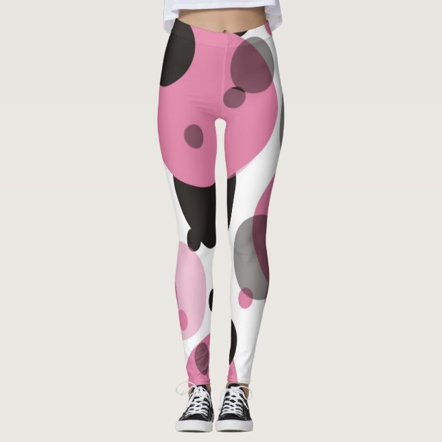Legging Padrões de pontos coloridos (Frente)