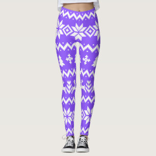 Legging Padrões de suéter feio Pernas de Natal