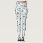Legging Padrões de Urso Polar de inverno bonitos e diverti<br><div class="desc">Esta bela,  divertida e moderna design de legenda de Natal apresenta um padrão azul de inverno no Ártico,  com um urso polar,  pinguim,  foca e ilustração de morsa. O presente de Natal perfeito para qualquer amante de os animais nesta temporada de festas!</div>