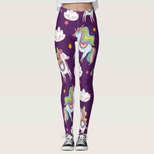 Legging Padrões do Cavalo Mágico Funny Unicorn