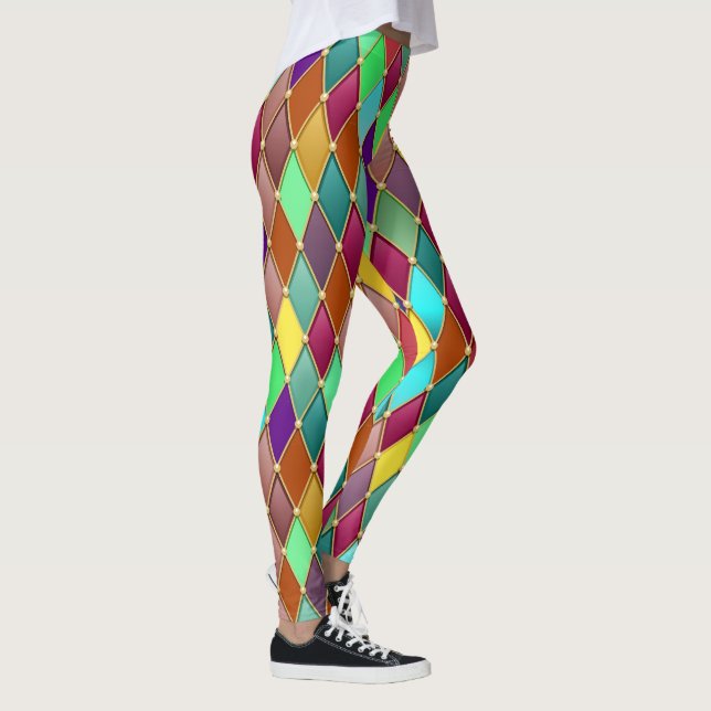 Legging Padrões Festivos 2 Pernas de Moda Pop (Direita)