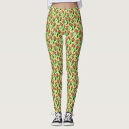 Legging Padrões florais de orquídeas de aranha primitiva