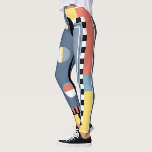 Legging Padrões Geométricos de Jazz Pochoir Art Déco Vinta