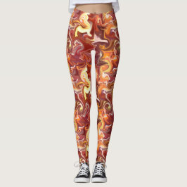 Legging Padrões Marble Berry Tones