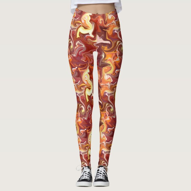 Legging Padrões Marble Berry Tones (Frente)