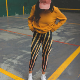 Legging Padrões para animais selvagens Dourados e Zebra Ne