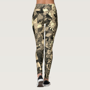 LEGGING PADRÕES POLINESIANOS SEPIA