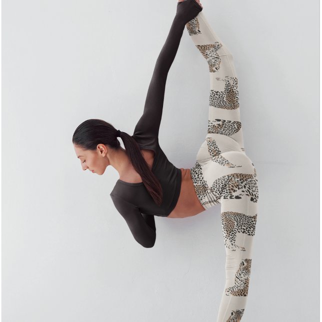 Legging Padrões Selvagem de Animais Selvagens de Leopardo (Criador carregado)