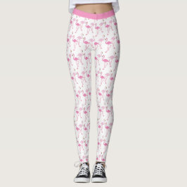 Legging Padrões tropicais Yoga - Flamingos Cor-de-Rosa
