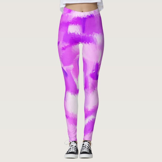 Legging Paint Splatter roxo #3 (Frente)