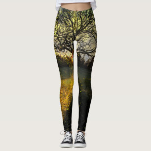 Legging Paisagem com sonhos de vagalumes mágicos