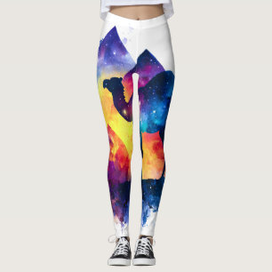 Legging Paisagem Cósmica Starry Night Egípcio Camel
