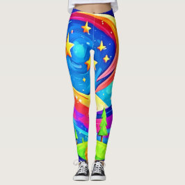 Legging Paisagem Cósmica: Uma Aventura Celestial