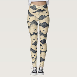 Legging Paisagem de Nuvens de Montanha Vintage (8)