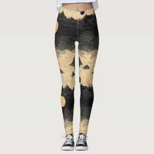 Legging Paisagem de Nuvens de Montanha Vintage (9)