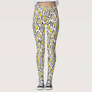 Legging Paisley Abstrato 230523 - Amber, B&W