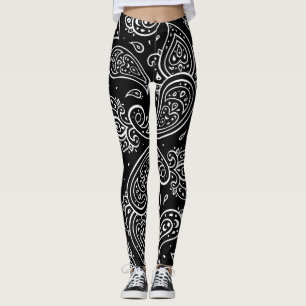 Legging Paisley elegance: padrão étnico uniforme.