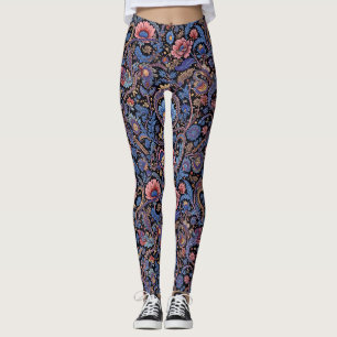 Legging Paisley em Azul e Coral