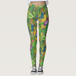 Legging Paisley no caramelo