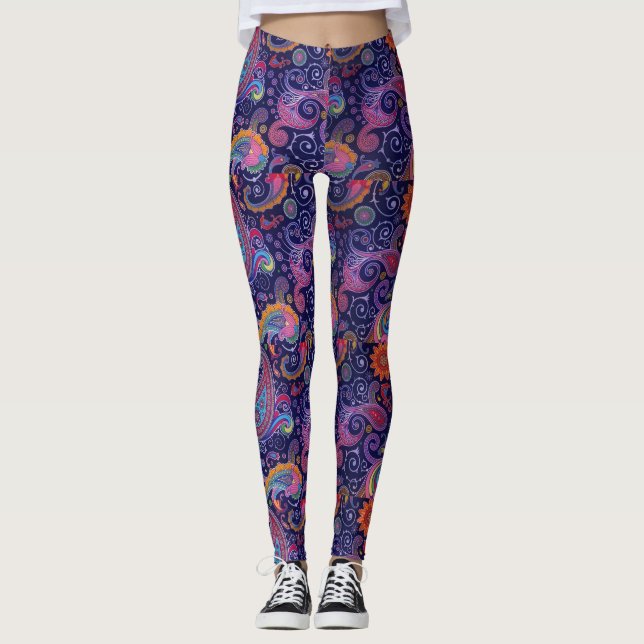 Legging Paisley Purple rosa (Frente)
