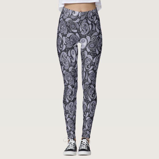Legging Paisley Roxo (Frente)